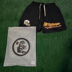 Hellstar Black Athletic Shorts nfc scan